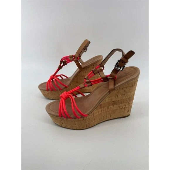 Coach Georgiana Women's Wedge Sandals Size 7 Multicolor Slingback‎ - Picture 4 of 10